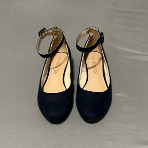 Dream Pairs Navy Blue Size 6 Ankle Strap Women's Flats